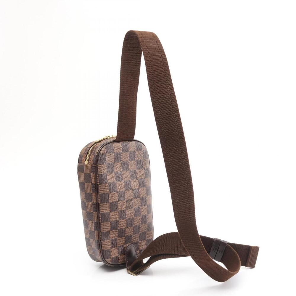 LOUIS VUITTON Authentic Brown Damier Leather Pochette Fanny Pack - Picture 2 of 9